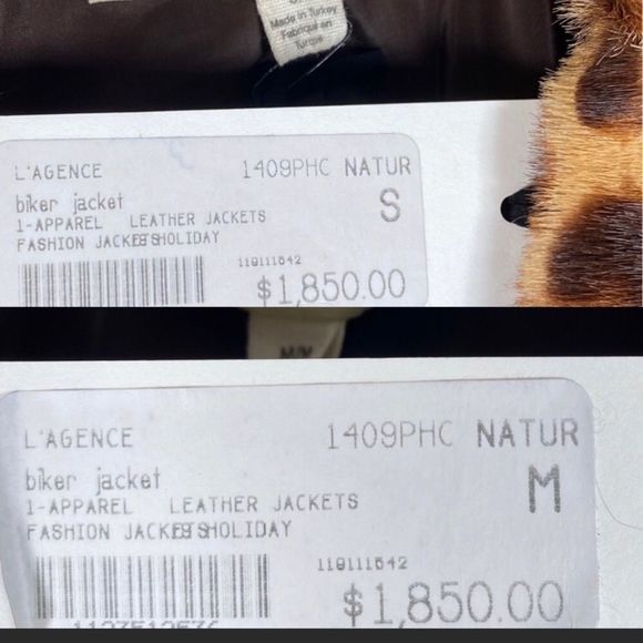 L’Agence by Agent Provocateur NWT Leather Leopard Biker Jacket Size Small - Picture 10 of 16